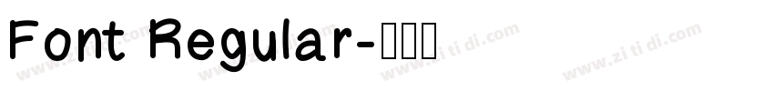 Font Regular字体转换